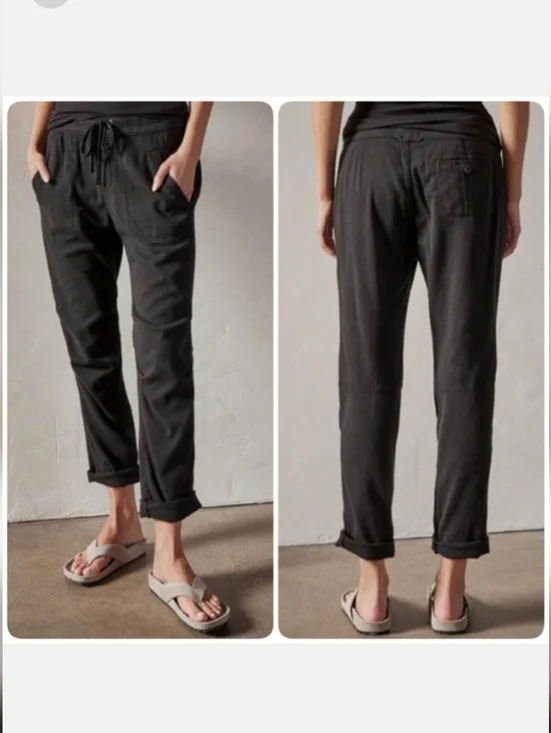 James Perse Black Linen Pants Size 2 Medium NWOT - Picture 1 of 7